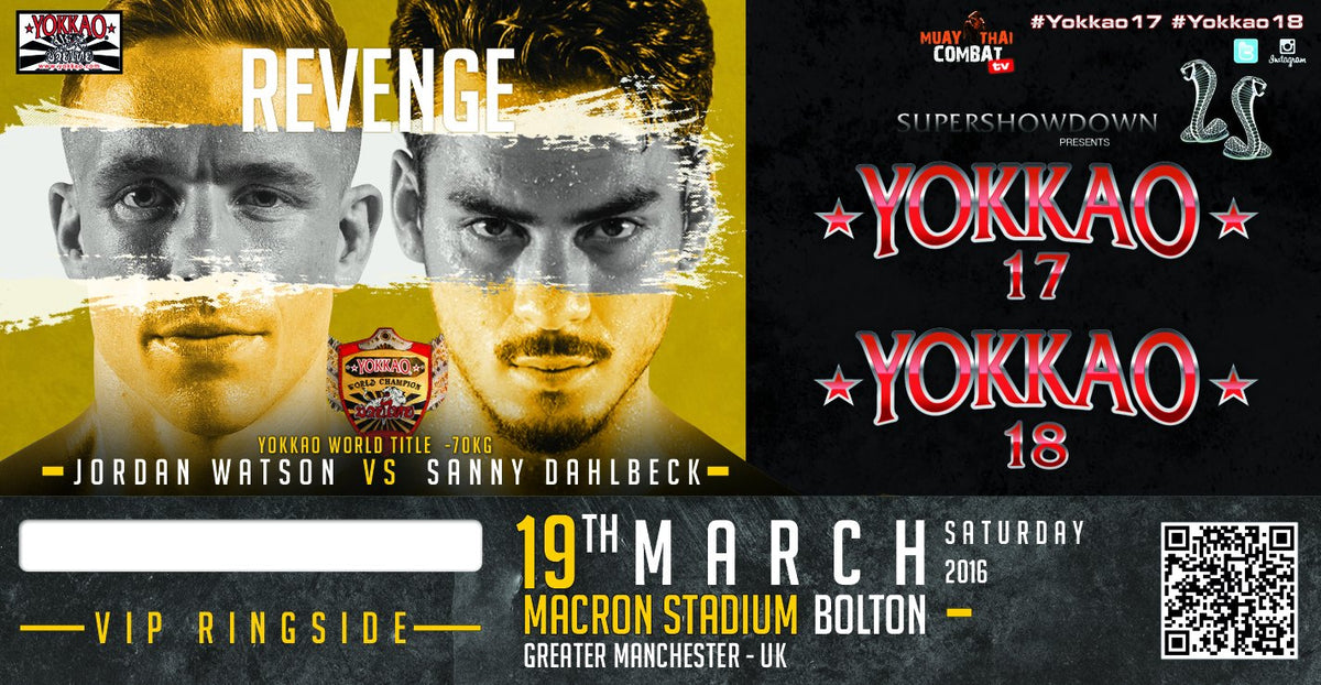 Sanny Dahlbeck to defend the World Title vs Jordan Watson at YOKKAO 18!-YOKKAO Europe