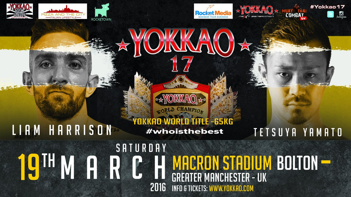 Liam Harrison vs Tetsuya Yamato for the YOKKAO World Title -65kg!-YOKKAO Europe