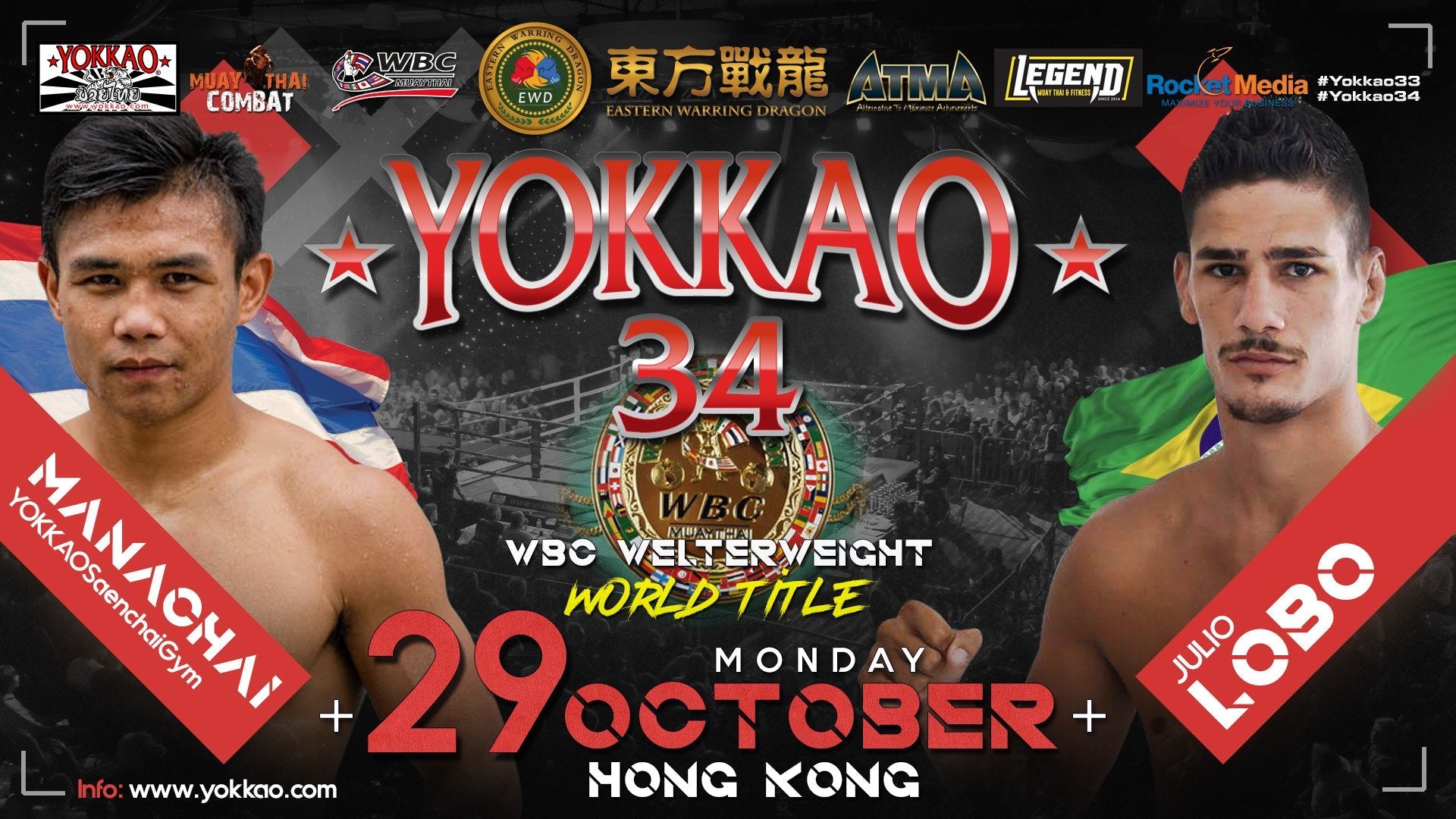YOKKAO 34 Main Event: Manachai vs Julio Lobo for WBC Title-YOKKAO Europe