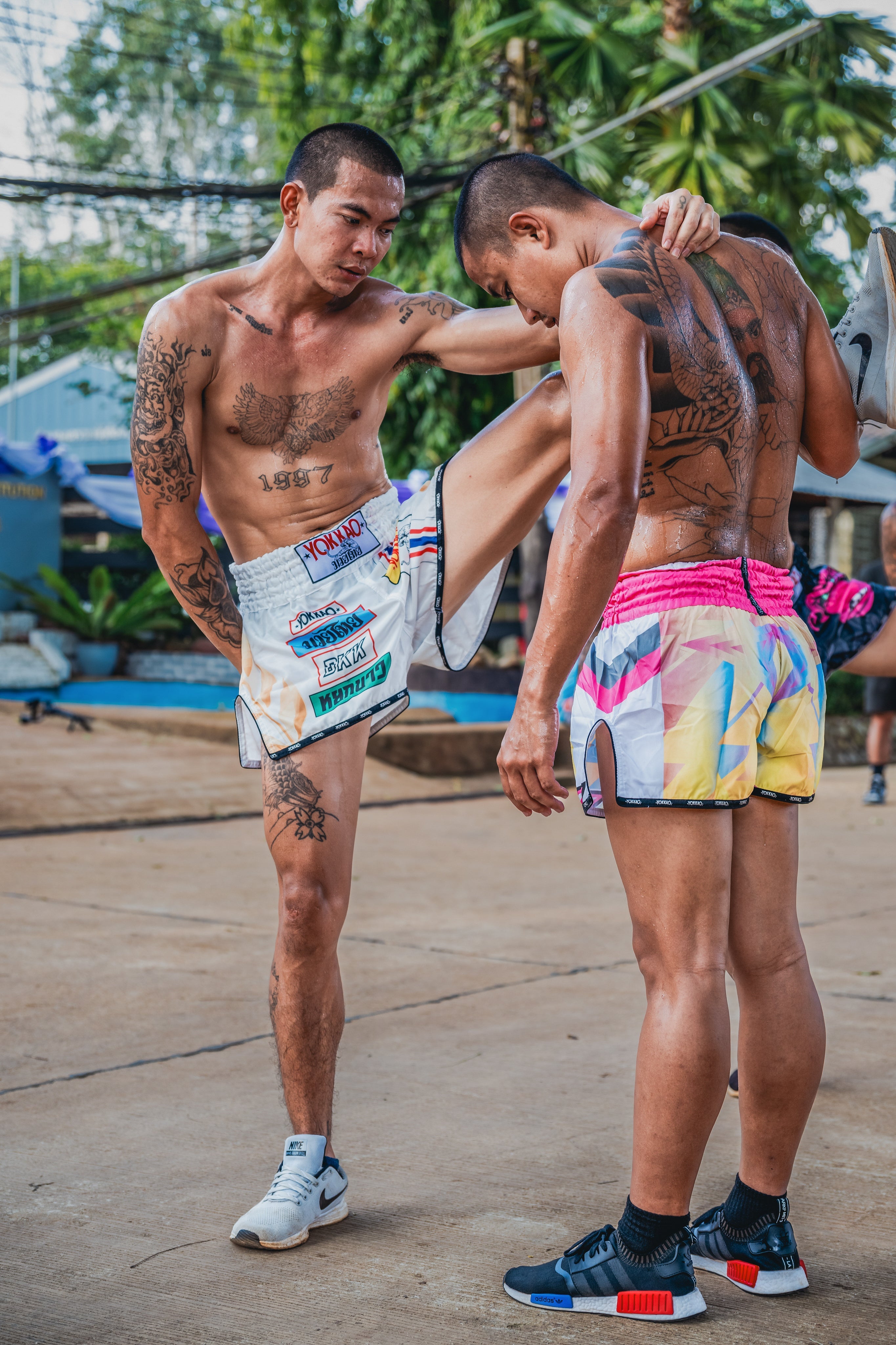 Fighter in action at YOKKAO gym