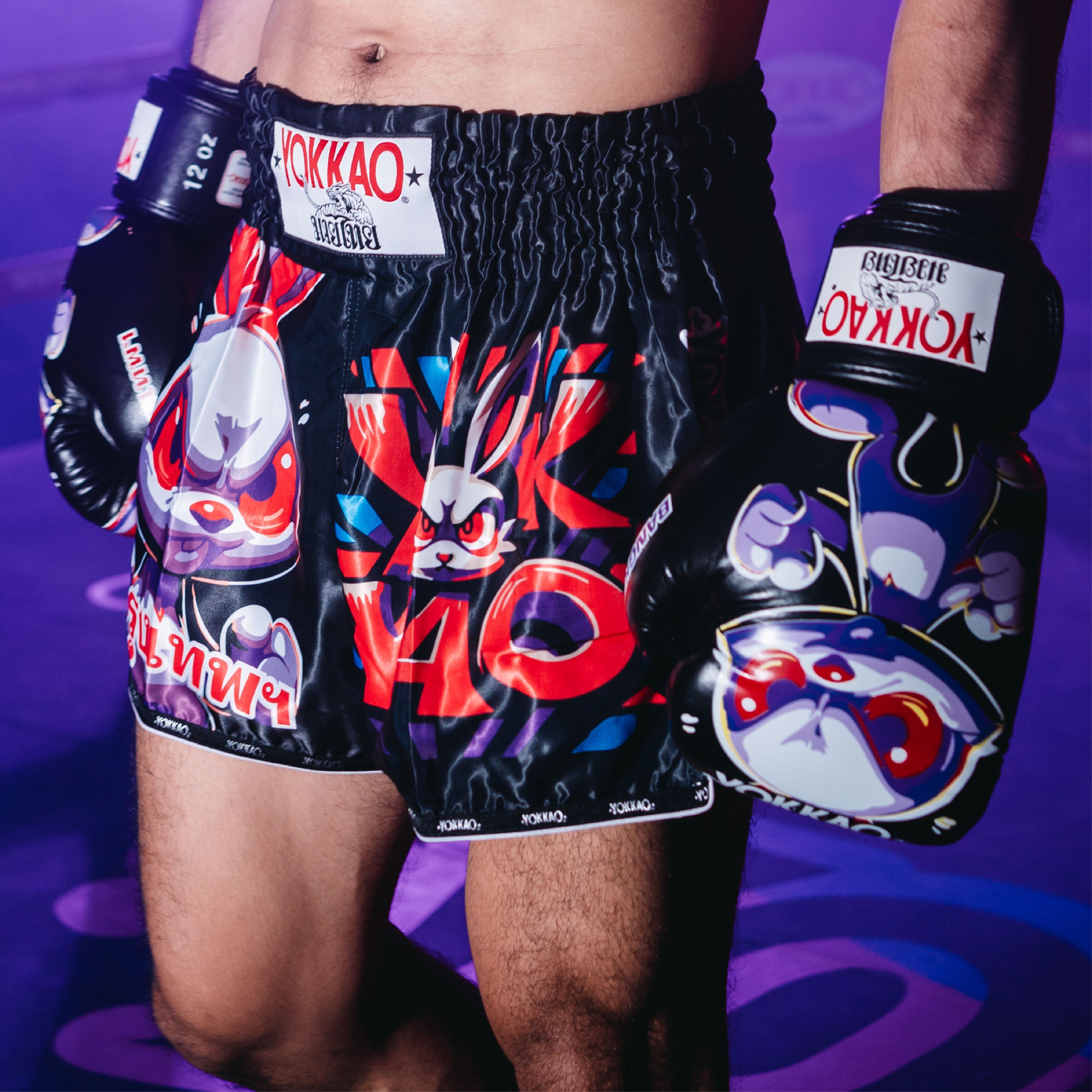 Gants de boxe lapin en colère