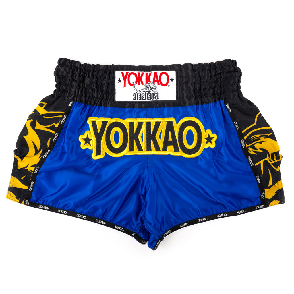 White and Teal Polka Dot Muay Thai Boxing Shorts