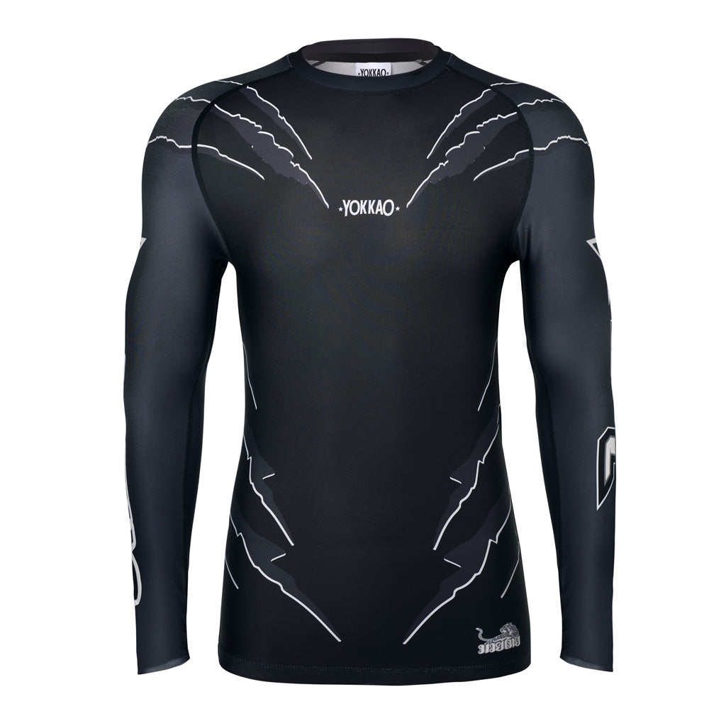 Rashguard a compressione Scratch. Manica lunga