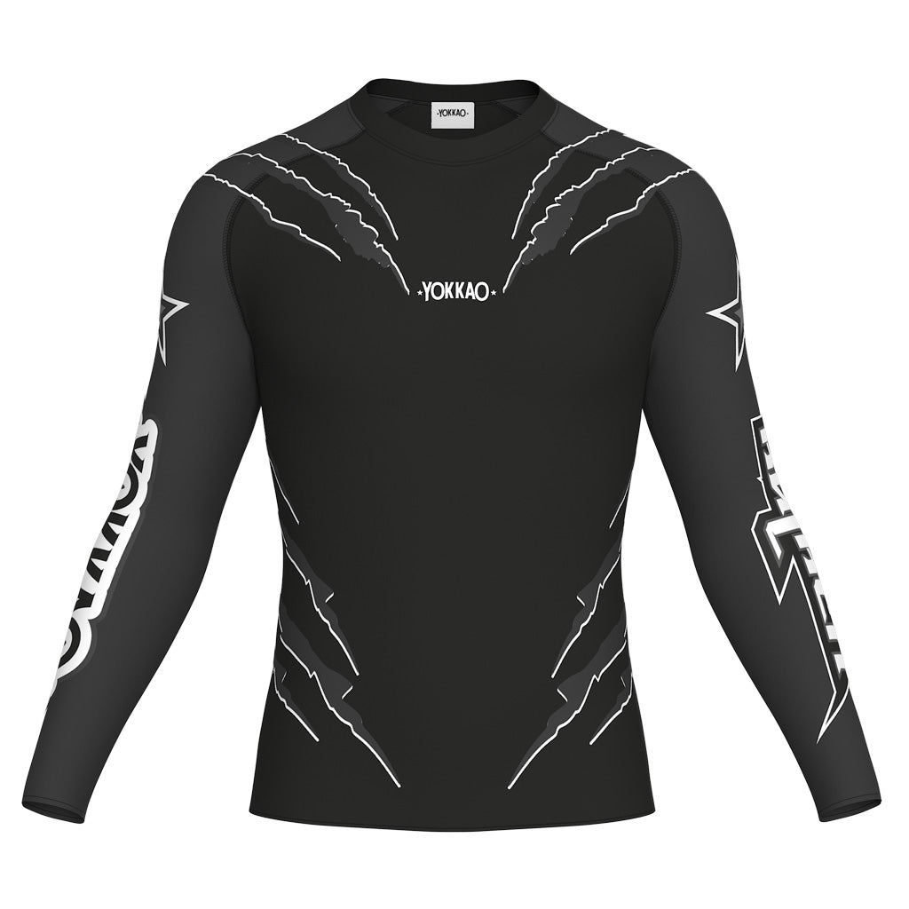 Rashguard a compressione Scratch. Manica lunga