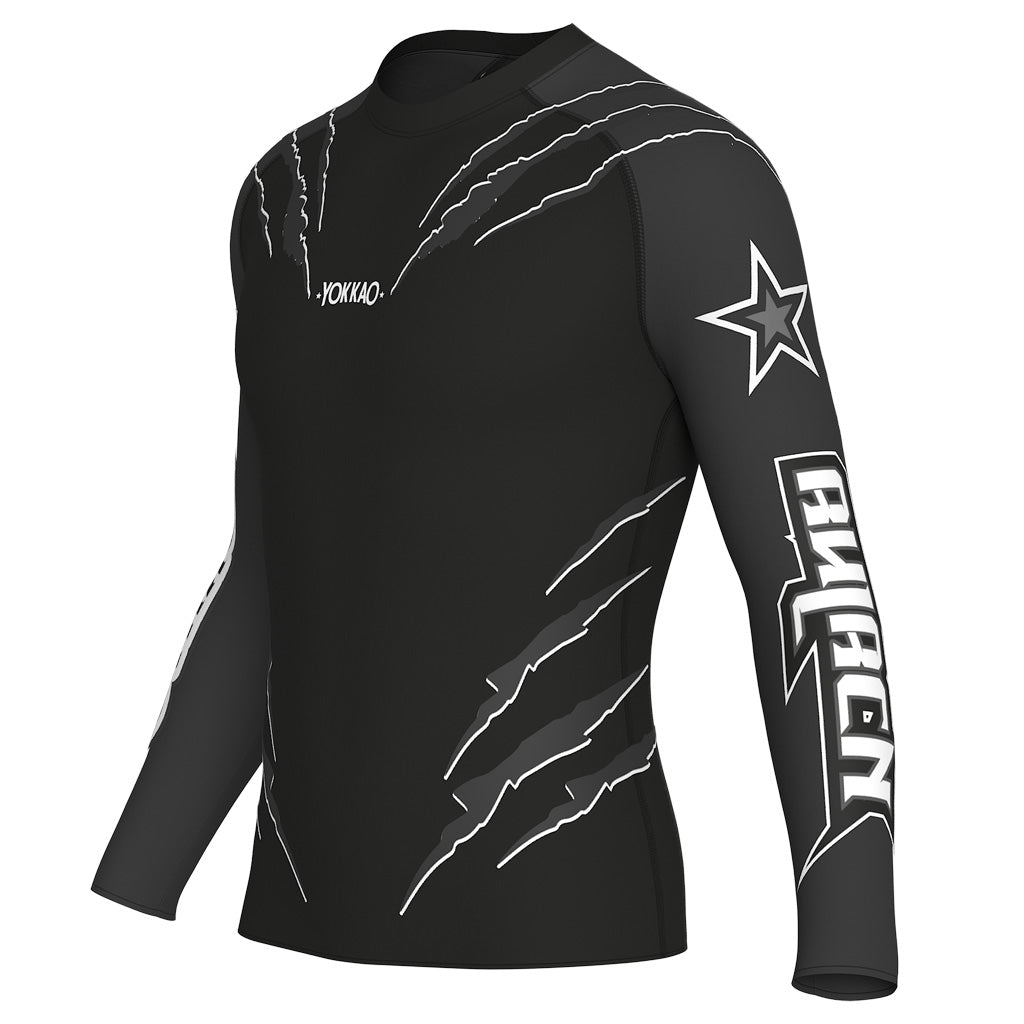 Rashguard a compressione Scratch. Manica lunga