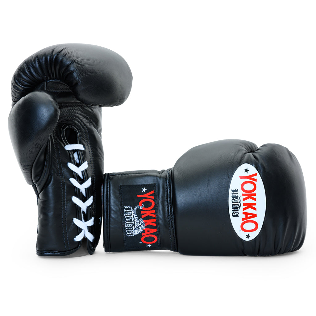 Guantoni da boxe Matrix neri con lacci