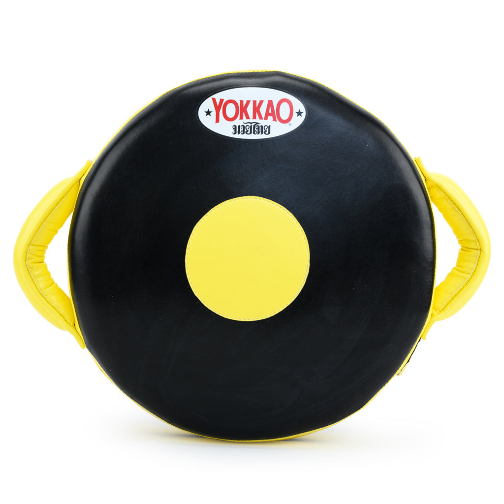 Tapis de frappe rond noir/jaune