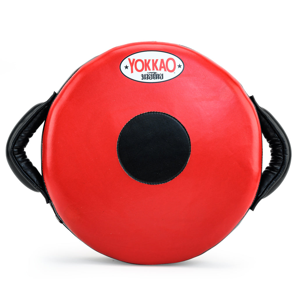 Tapis de frappe rond rouge/noir