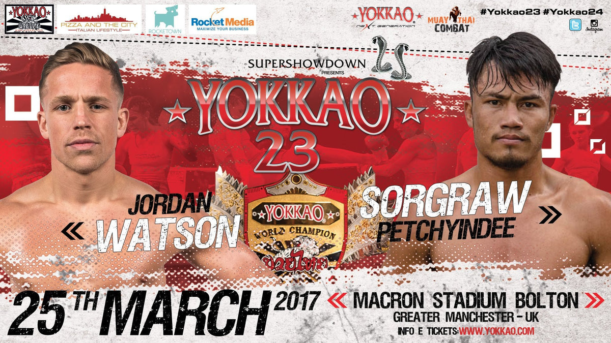 Jordan Watson to defend the World Title against Sorgraw Petchyindee!-YOKKAO Europe