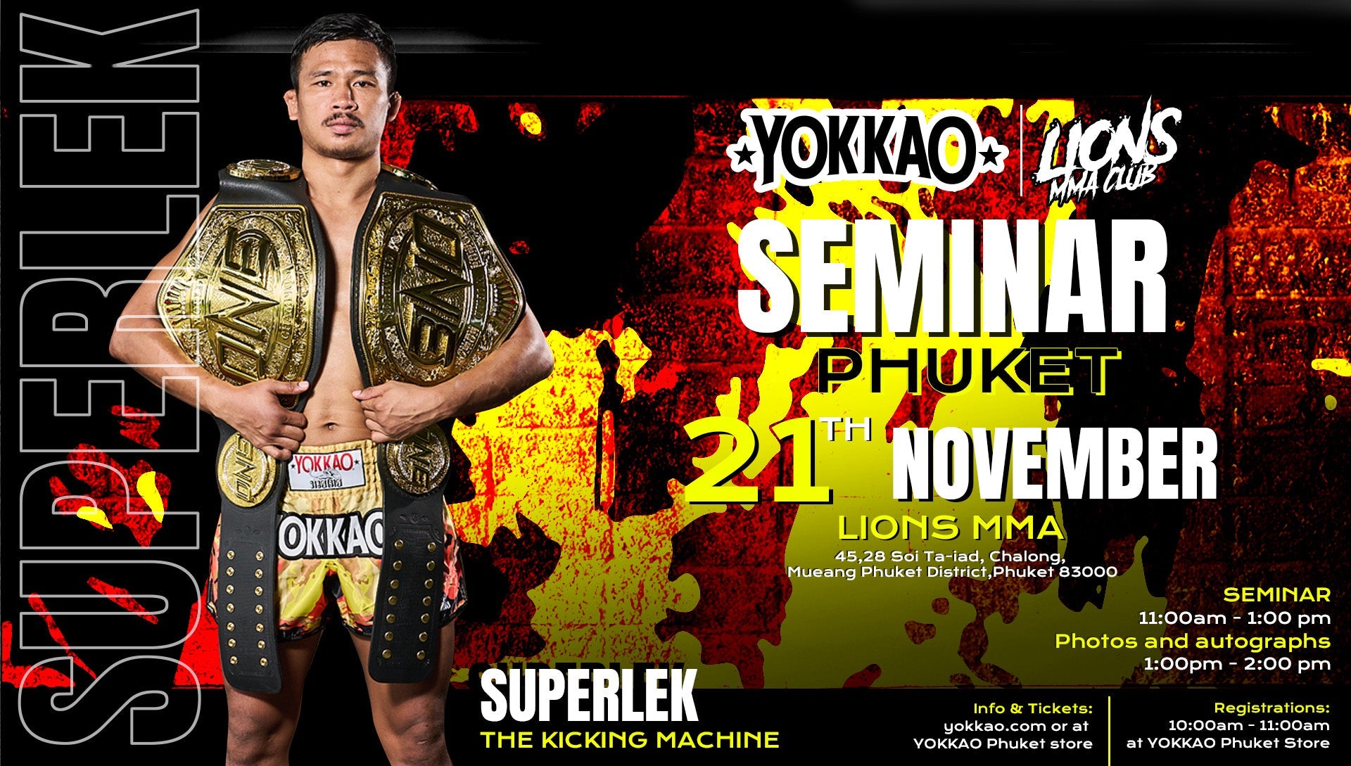 YOKKAO Seminar with Superlek in Phuket: A Special Event at Lions MMA-YOKKAO Europe