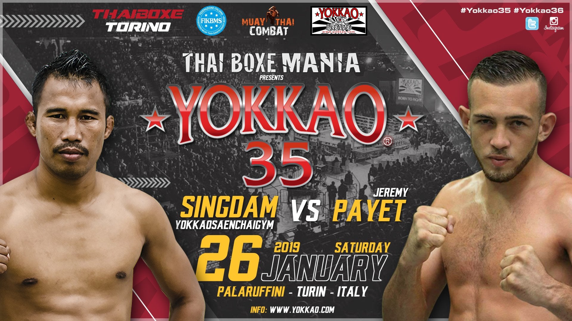 Singdam vs Jeremy Payet To Headline YOKKAO 35