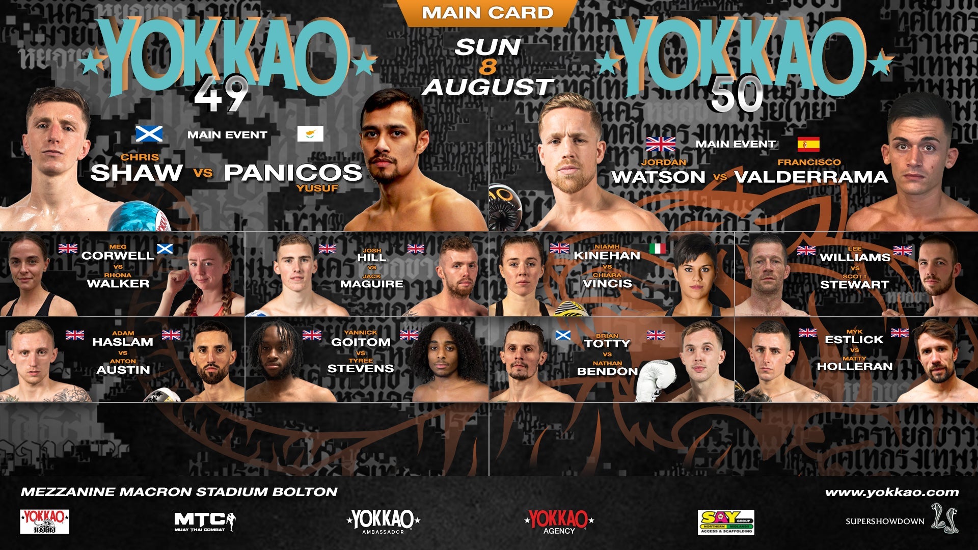 YOKKAO 49 - 50: Full Fight Card Confirmed-YOKKAO Europe