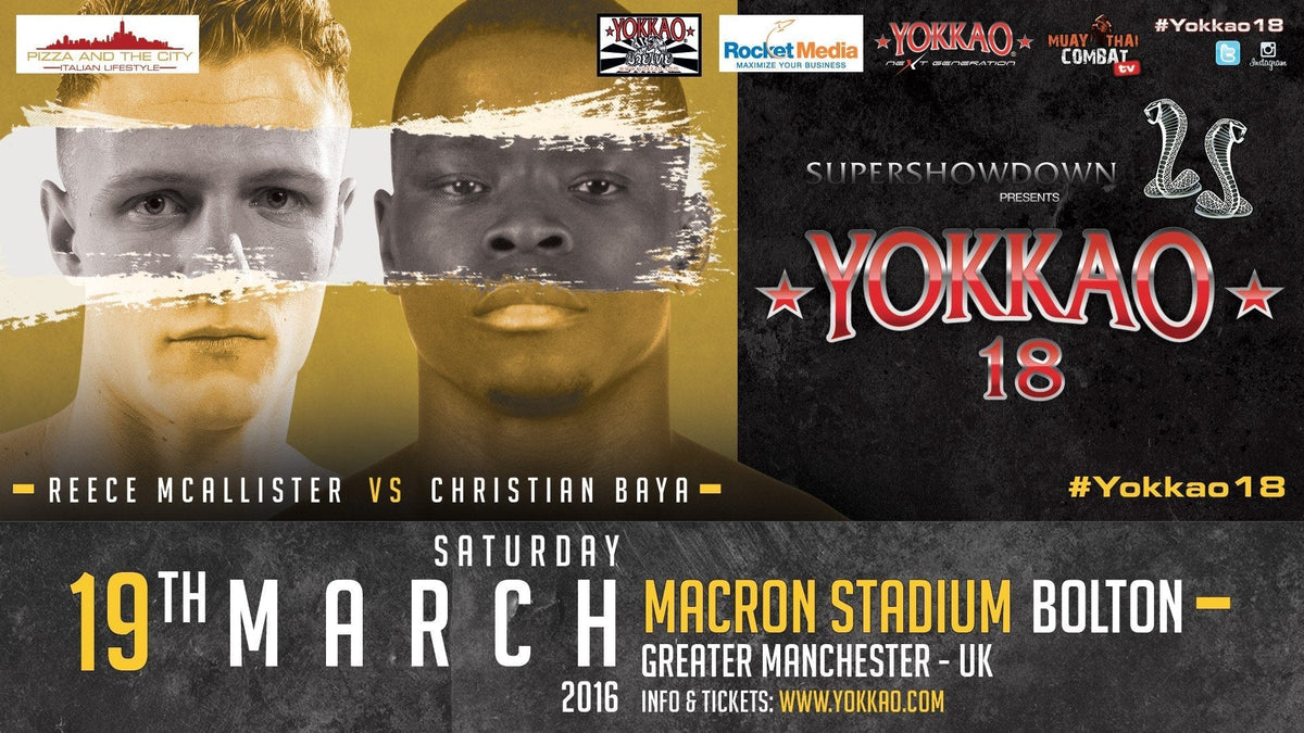 Reece McAllister vs Christian Baya for YOKKAO 18!-YOKKAO Europe