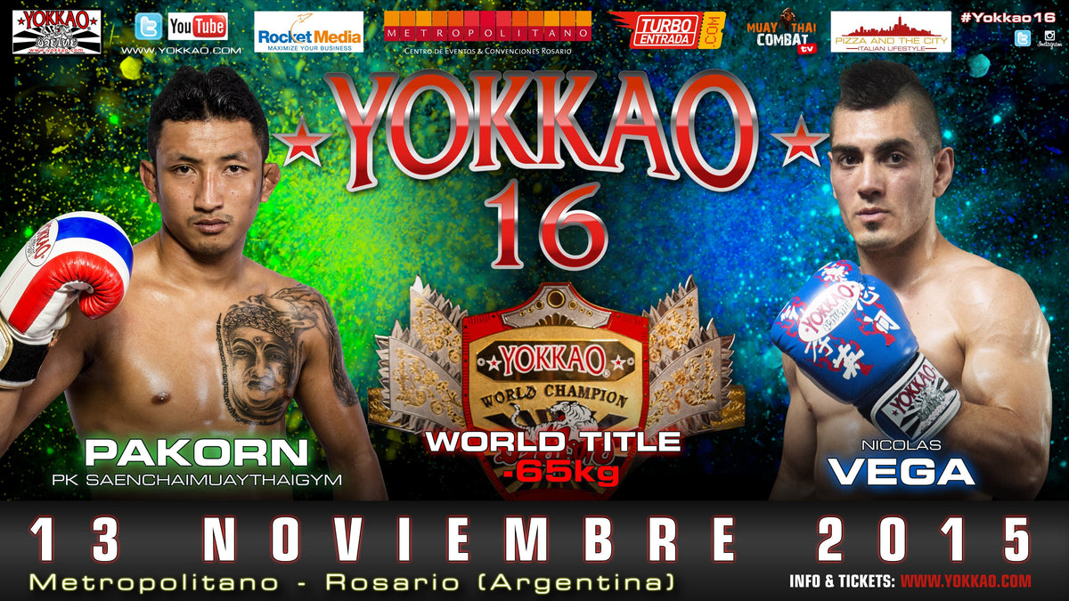 Pakorn to defend the YOKKAO World Title in Argentina!-YOKKAO Europe