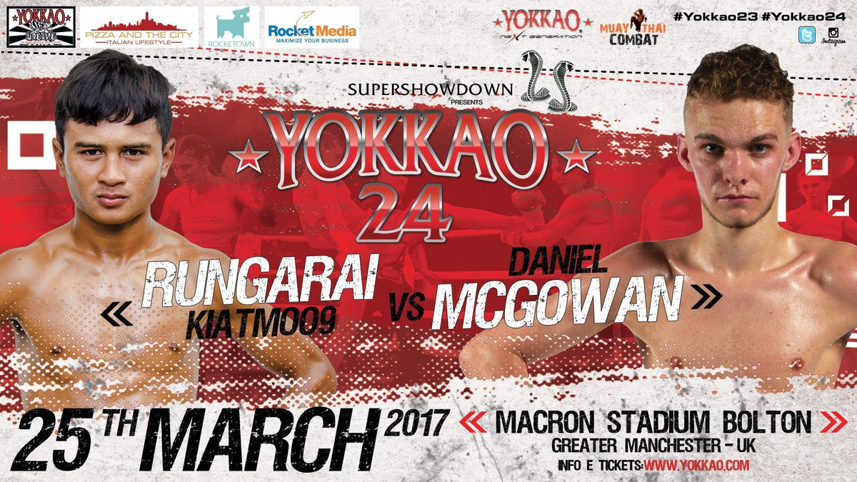 Rajadamnern Champion Rungarai Kiatmoo9 vs UK's Daniel McGowan set for YOKKAO 24!-YOKKAO Europe