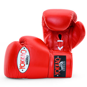 Guantoni da boxe Matrix rossi con lacci 
